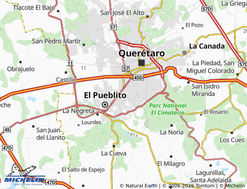 MICHELIN San José de los Olvera map - ViaMichelin