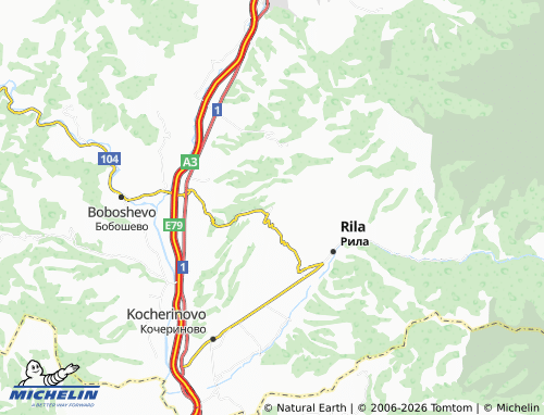 MICHELIN Smochevo map - ViaMichelin