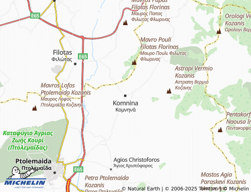 MICHELIN Komnina map - ViaMichelin