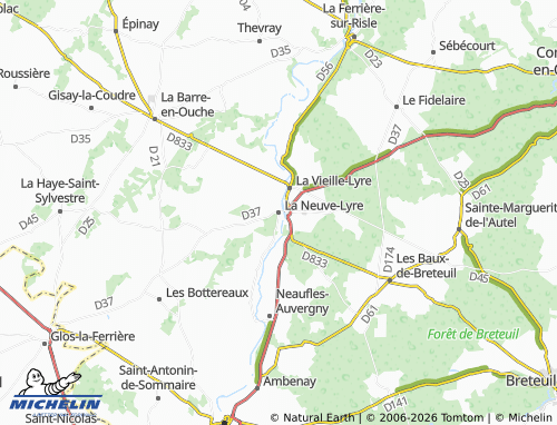 MICHELIN La Neuve-Lyre map - ViaMichelin