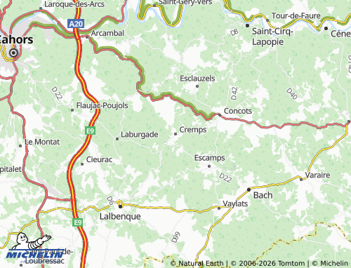 MICHELIN Cremps map - ViaMichelin