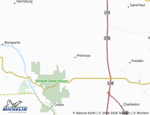 Mappa MICHELIN Primrose - ViaMichelin