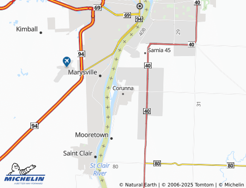 MICHELIN Corunna map - ViaMichelin