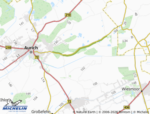 MICHELIN Wiesenser Mooräcker map - ViaMichelin