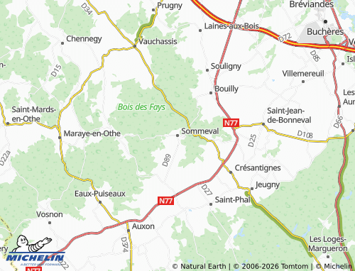 Mappa MICHELIN Sommeval - ViaMichelin