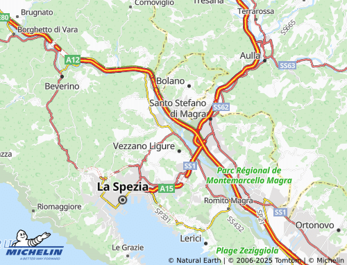 Mappa MICHELIN Piano di Valeriano-Bottagna - ViaMichelin