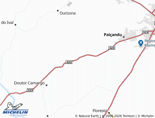 Mapa MICHELIN Água Boa - ViaMichelin