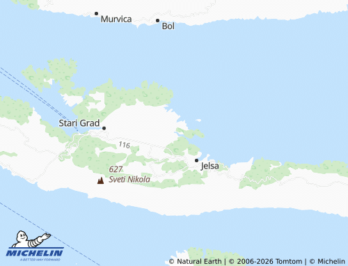 Mapa MICHELIN Vrboska - ViaMichelin