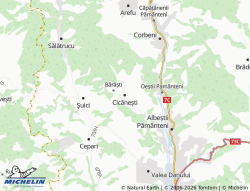 Mapa MICHELIN Cicănești - ViaMichelin