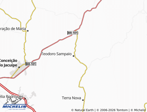 Mapa MICHELIN Teodoro Sampaio - ViaMichelin