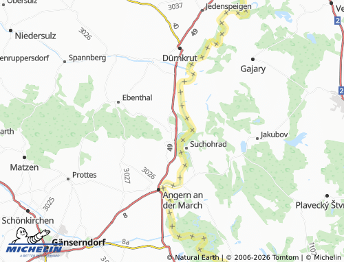 MICHELIN Grub an der March map - ViaMichelin
