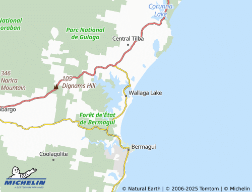 MICHELIN Wallaga Lake map - ViaMichelin