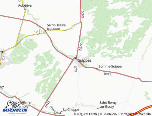 Mapa MICHELIN Suippes - ViaMichelin