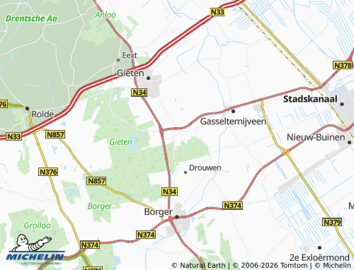 Mapa MICHELIN Gasselte - ViaMichelin