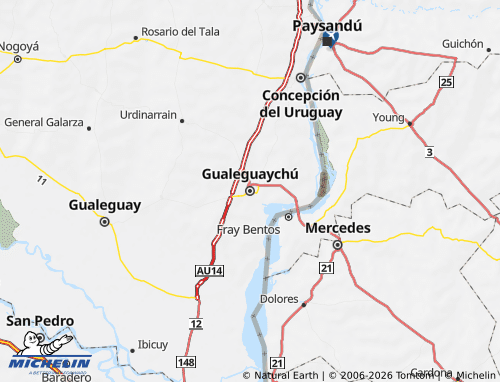 Mappa MICHELIN Gualeguaychú - ViaMichelin