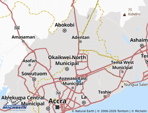 Mappa MICHELIN North Legon - ViaMichelin