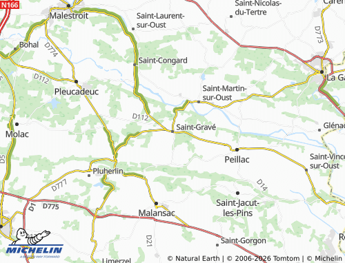 Mappa MICHELIN Saint-Gravé - ViaMichelin