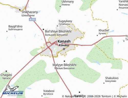 MICHELIN-Landkarte Kanash - ViaMichelin