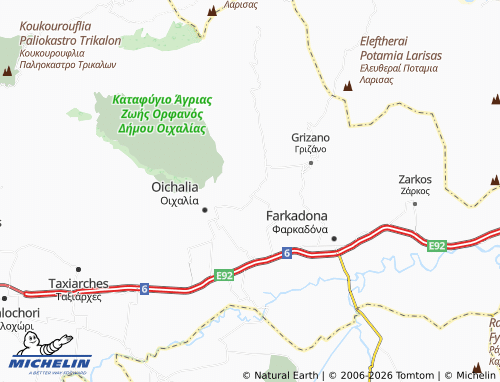 MICHELIN Krini map - ViaMichelin