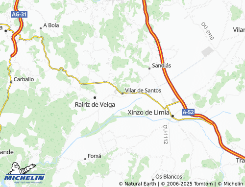 MICHELIN Vilar de Santos (San Xoán) map - ViaMichelin