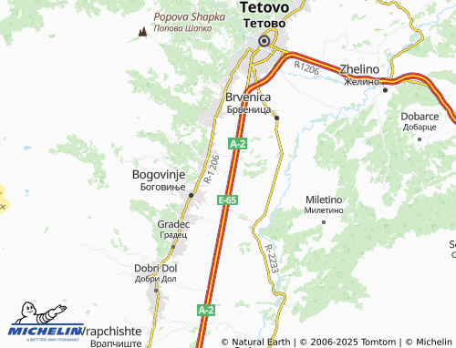 MICHELIN Gorno Sedlarce map - ViaMichelin