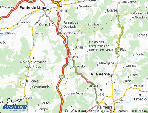 Kaart MICHELIN Lagoeiro - ViaMichelin