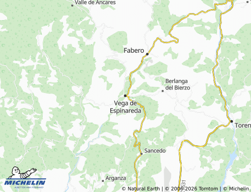 Kaart MICHELIN Vega de Espinareda - ViaMichelin