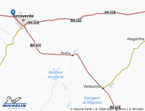 Carte MICHELIN Pedra - ViaMichelin