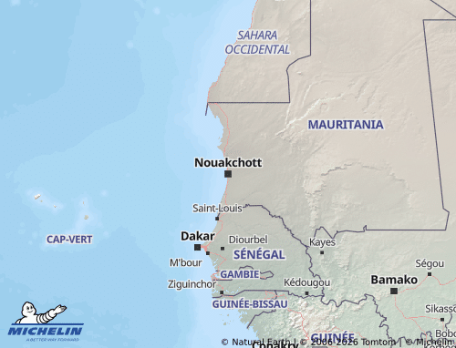 Carte MICHELIN Mauritania - ViaMichelin