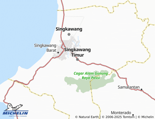 MICHELIN Singkawang Timur map - ViaMichelin
