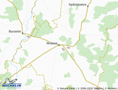 MICHELIN Widawa map - ViaMichelin