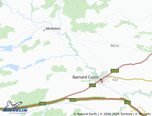 Carte MICHELIN Cotherstone - ViaMichelin