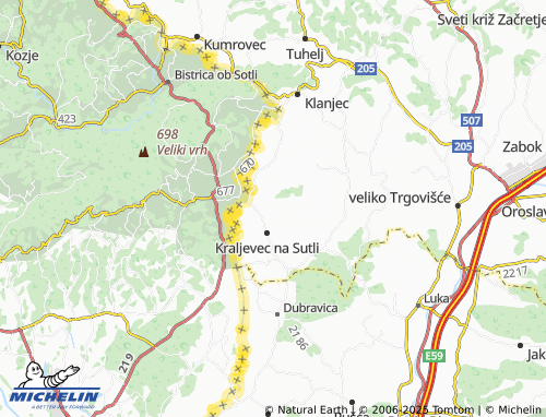 MICHELIN-Landkarte Lukavec Klanječki - ViaMichelin
