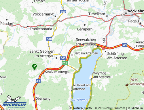 MICHELIN Berg im Attergau map - ViaMichelin