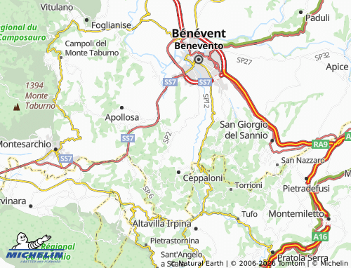 MICHELIN San Leucio del Sannio map - ViaMichelin