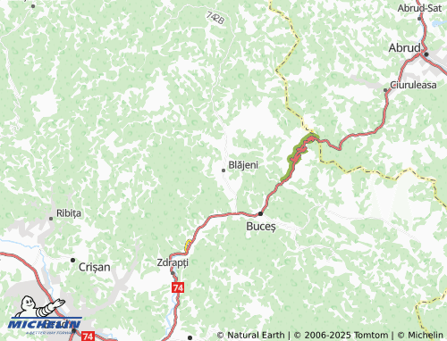 MICHELIN Blăjeni map - ViaMichelin