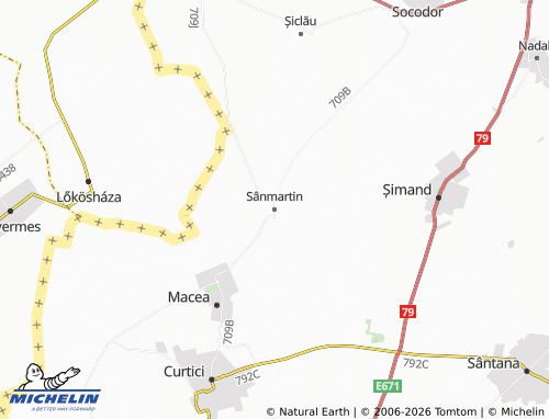 MICHELIN Sânmartin map - ViaMichelin