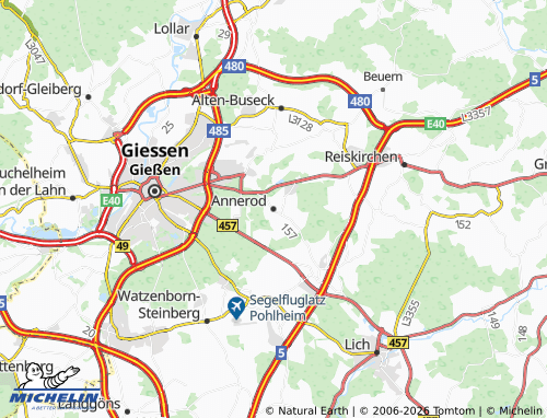 Mapa MICHELIN Annerod - ViaMichelin