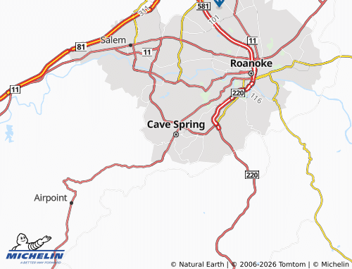 Mapa MICHELIN Cave Spring - ViaMichelin