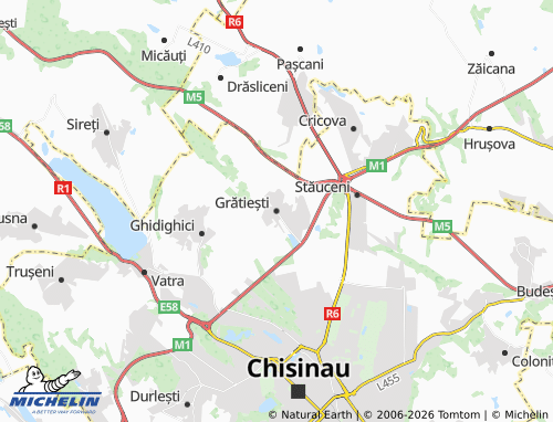 Mapa MICHELIN Grătiești - ViaMichelin