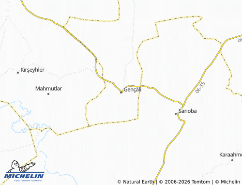 MICHELIN Gençali map - ViaMichelin