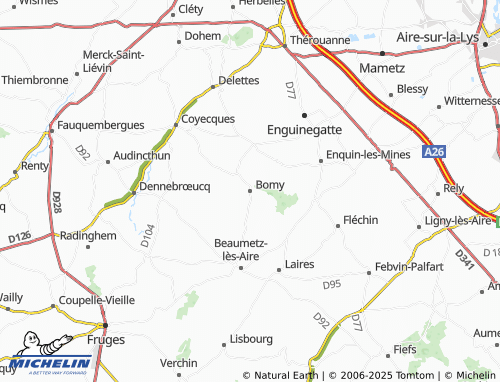 MICHELIN Bomy map - ViaMichelin