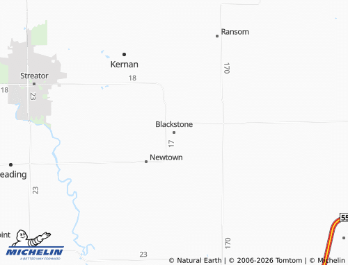 Mappa MICHELIN Blackstone - ViaMichelin