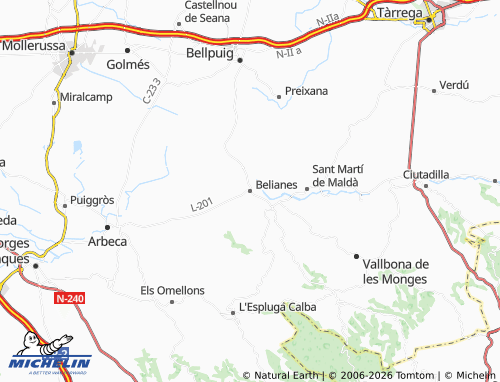Mappa MICHELIN Belianes - ViaMichelin