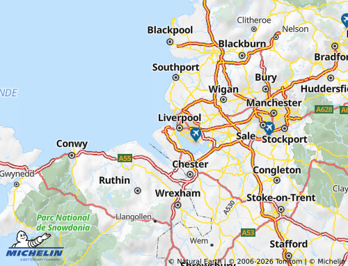 Carte MICHELIN Wirral - ViaMichelin