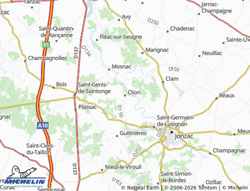 Mapa MICHELIN Clion - ViaMichelin