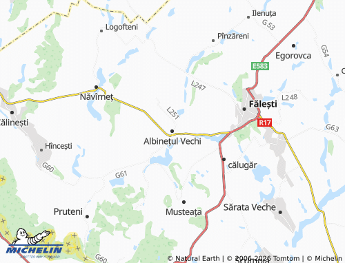 Mapa MICHELIN Albinețul Vechi - ViaMichelin