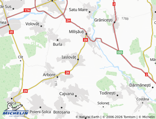Mappa MICHELIN Iaslovăț - ViaMichelin