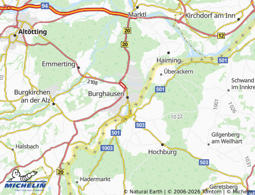 MICHELIN Burghausen map - ViaMichelin