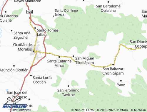 Mappa MICHELIN San Miguel Tilquiápam - ViaMichelin